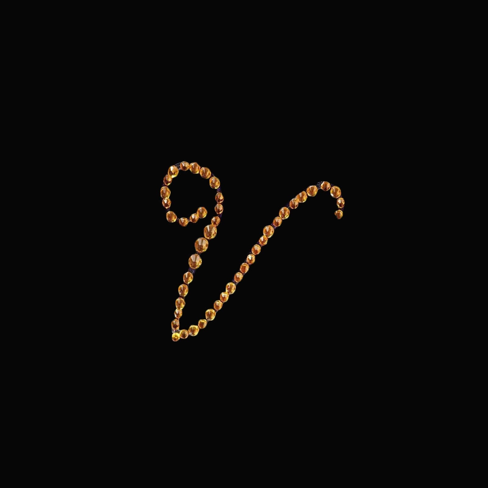 12 Pack 1.5" Gold Rhinestone Monogram Letter Jewel Sticker Self Adhesive DIY Diamond Decor - V