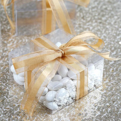25 Pack 4"x4"x2" Clear Cake Cupcake Party Favor Gift Boxes, DIY