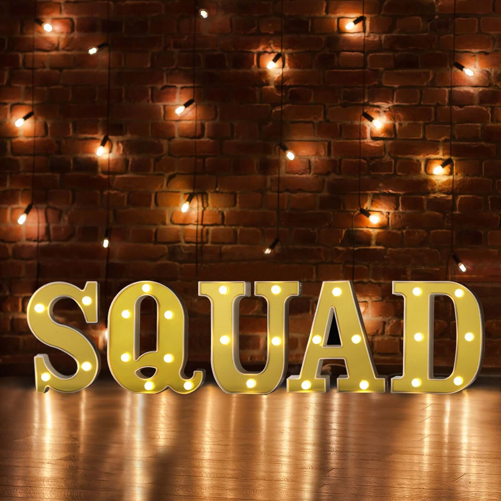 3D Marquee Letter "S" Warm White 4 LED Lights Gold - Chic Light-Up Decor for Events 6"