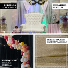 20ftx10ft Hunter Emerald Green Metallic Shimmer Tinsel Event Curtain Drapes, Backdrop Event Panel