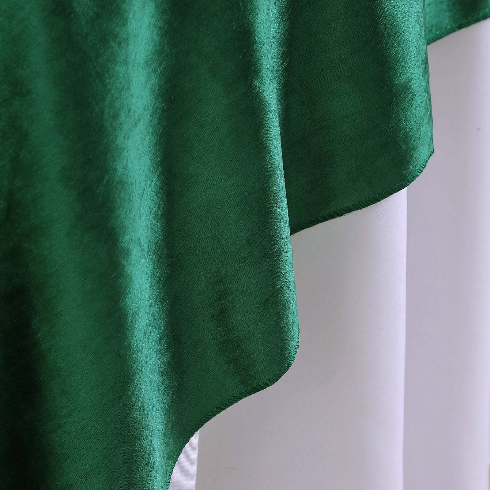 Velvet 72"x72" Table Overlay Square Tablecloth Hunter Emerald Green - Premium Soft Finish Table Topper