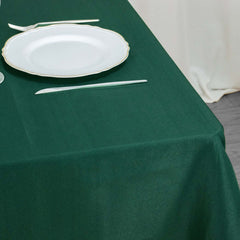 Premium Polyester 54"x54" Table Overlay Square Tablecloth Hunter Emerald Green - 220GSM Stain and Wrinkle-Resistant Table Topper