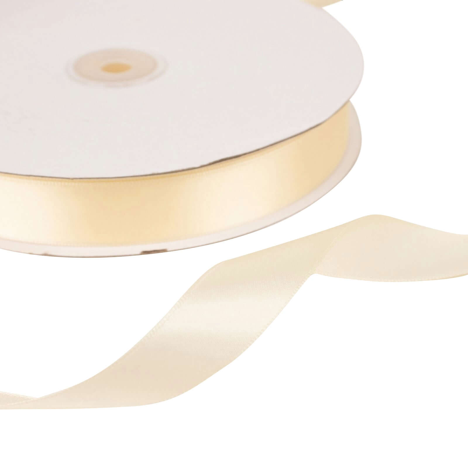 100 Yards 7 8" Ivory Single Face Decorative Satin Ribbon