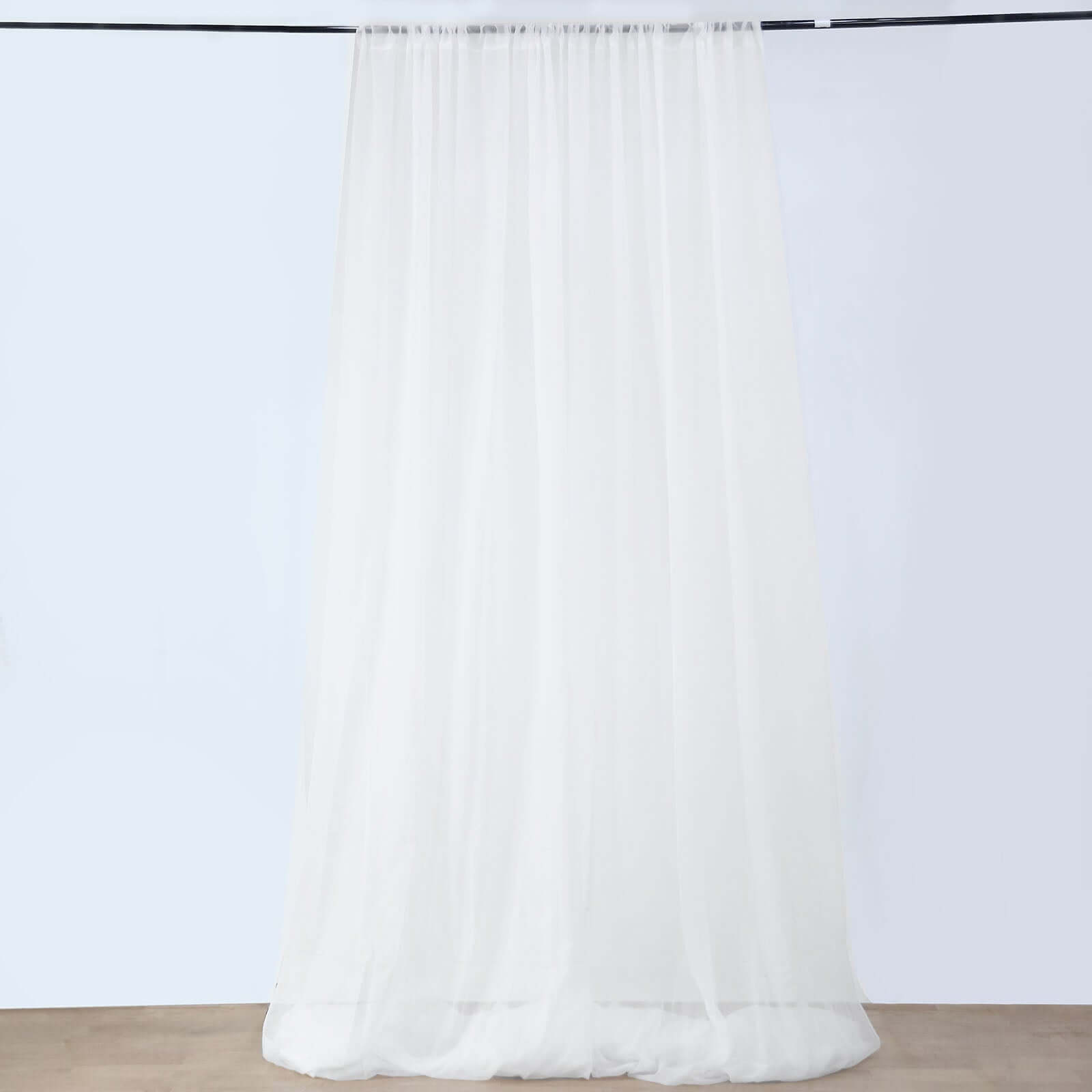 10ftx40ft Ivory Sheer Ceiling Drape Curtain Panels Durable Flame Resistant Fabric