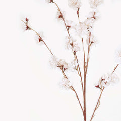 2 Branches 42" Tall Ivory Artificial Silk Carnation Flower Stems