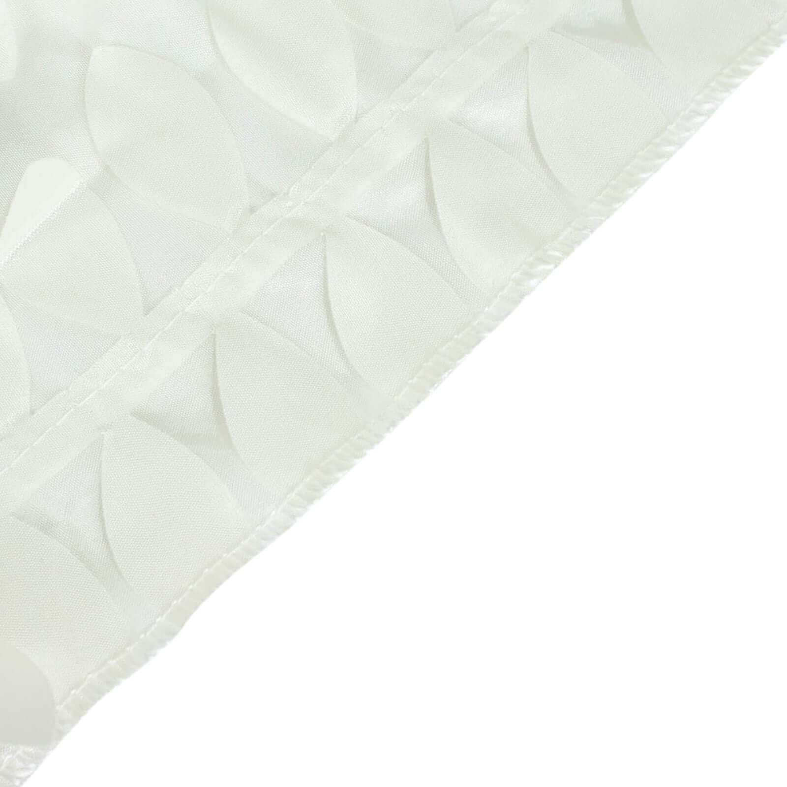 Taffeta 54"x54" Table Overlay Square Tablecloth Ivory 3D Leaf Petal Table Cover