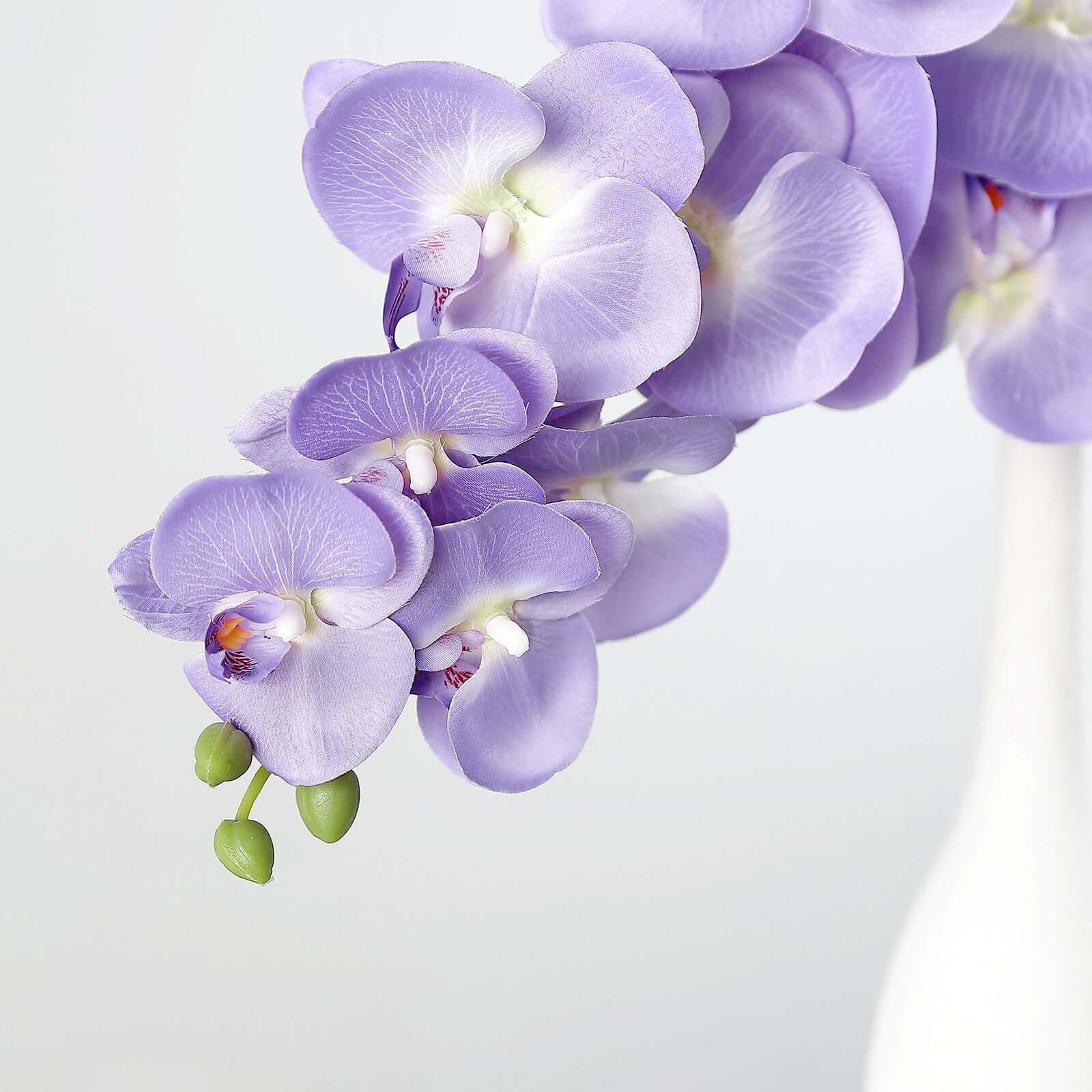 2 Stems 40" Tall Lavender Lilac Artificial Silk Orchid Flower Bouquets