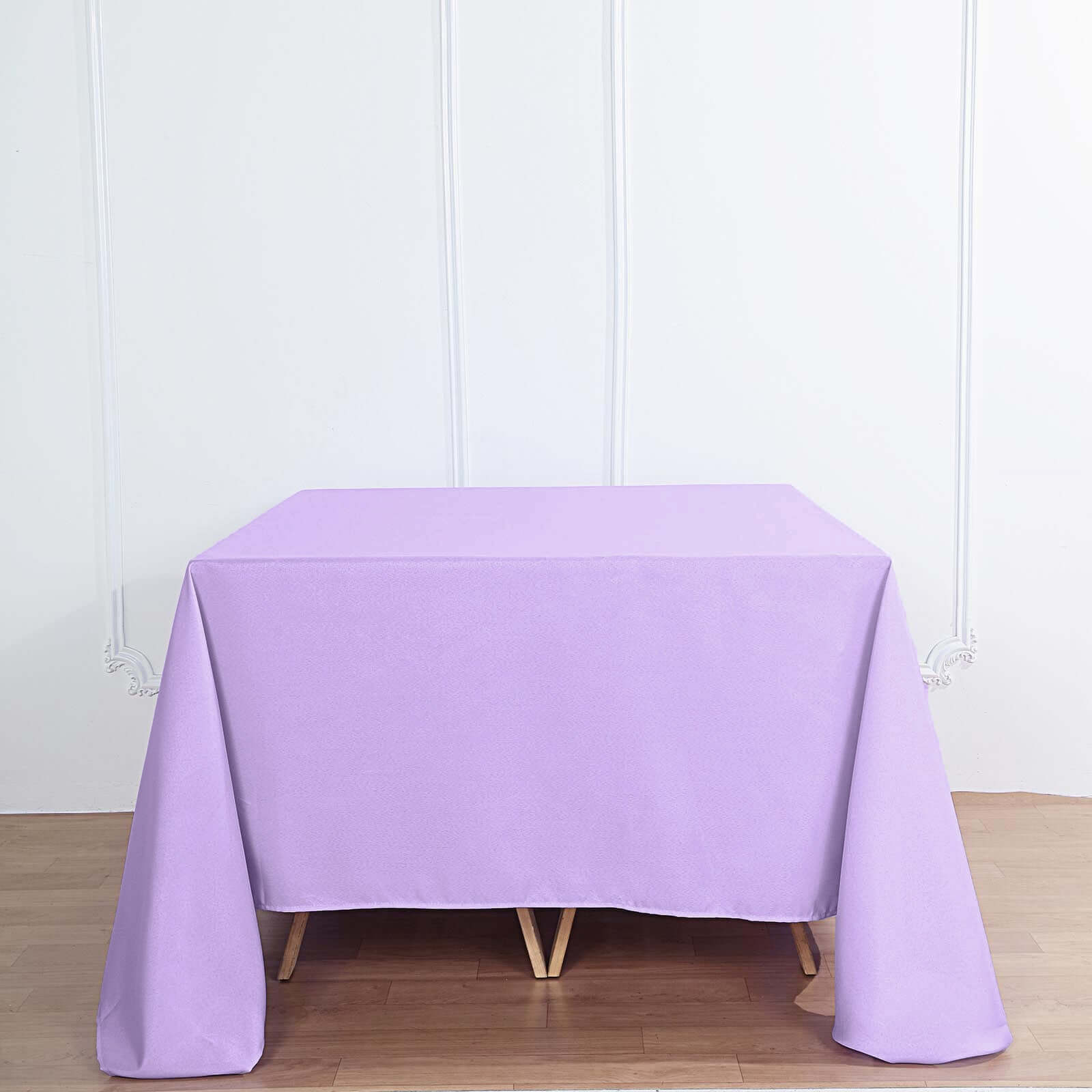 Polyester Square 90"x90" Tablecloth Lavender Lilac - Wrinkle-Resistant & Durable Table Cover