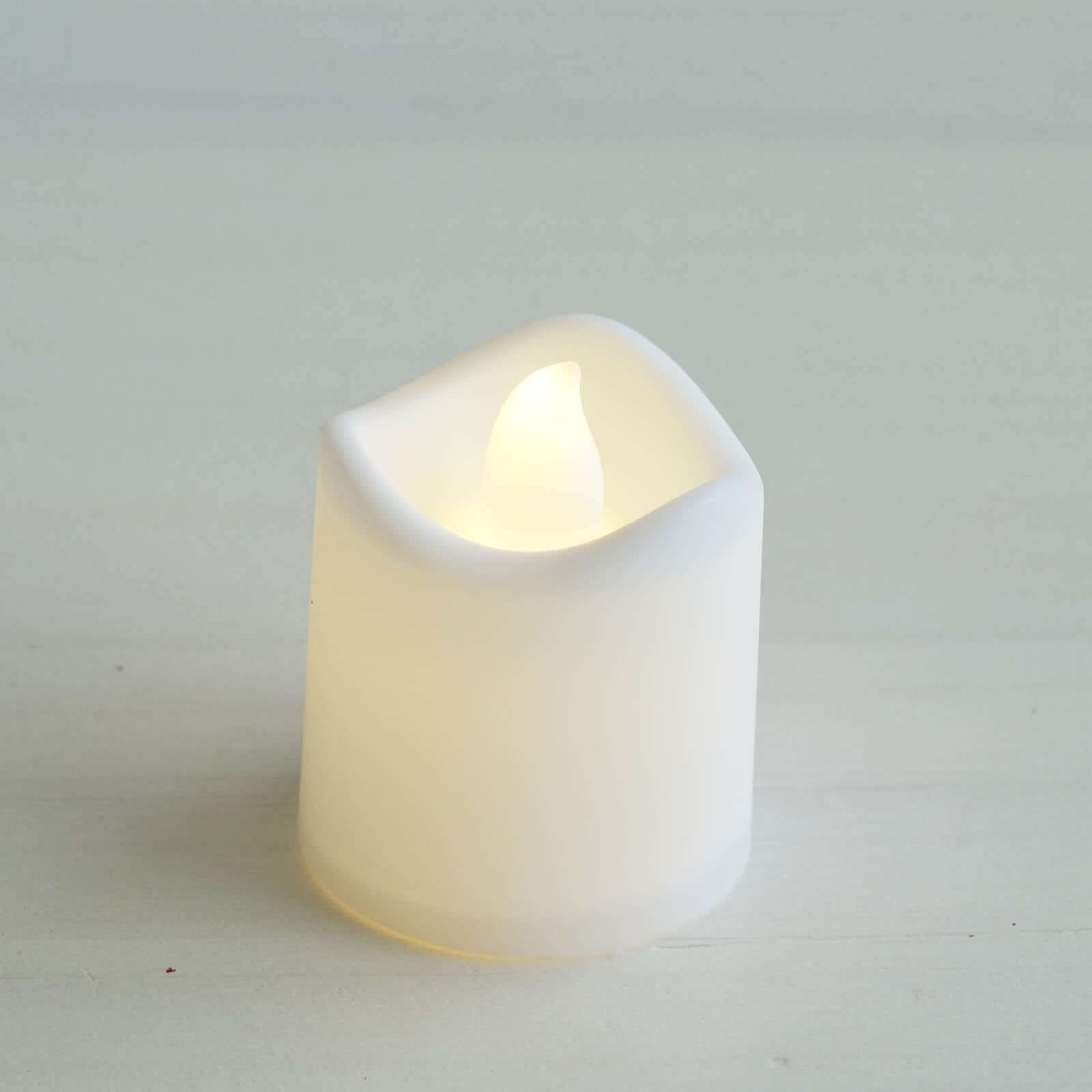 12-Pack LED Tealight Candles Mini Votive White Design - Battery Operated Flameless Lighting