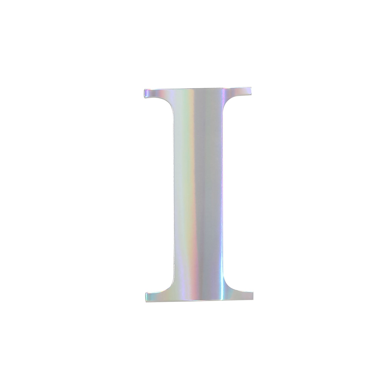 4 Pack 5" Iridescent Alphabet Stickers Banner, Customizable Stick on Letters - I