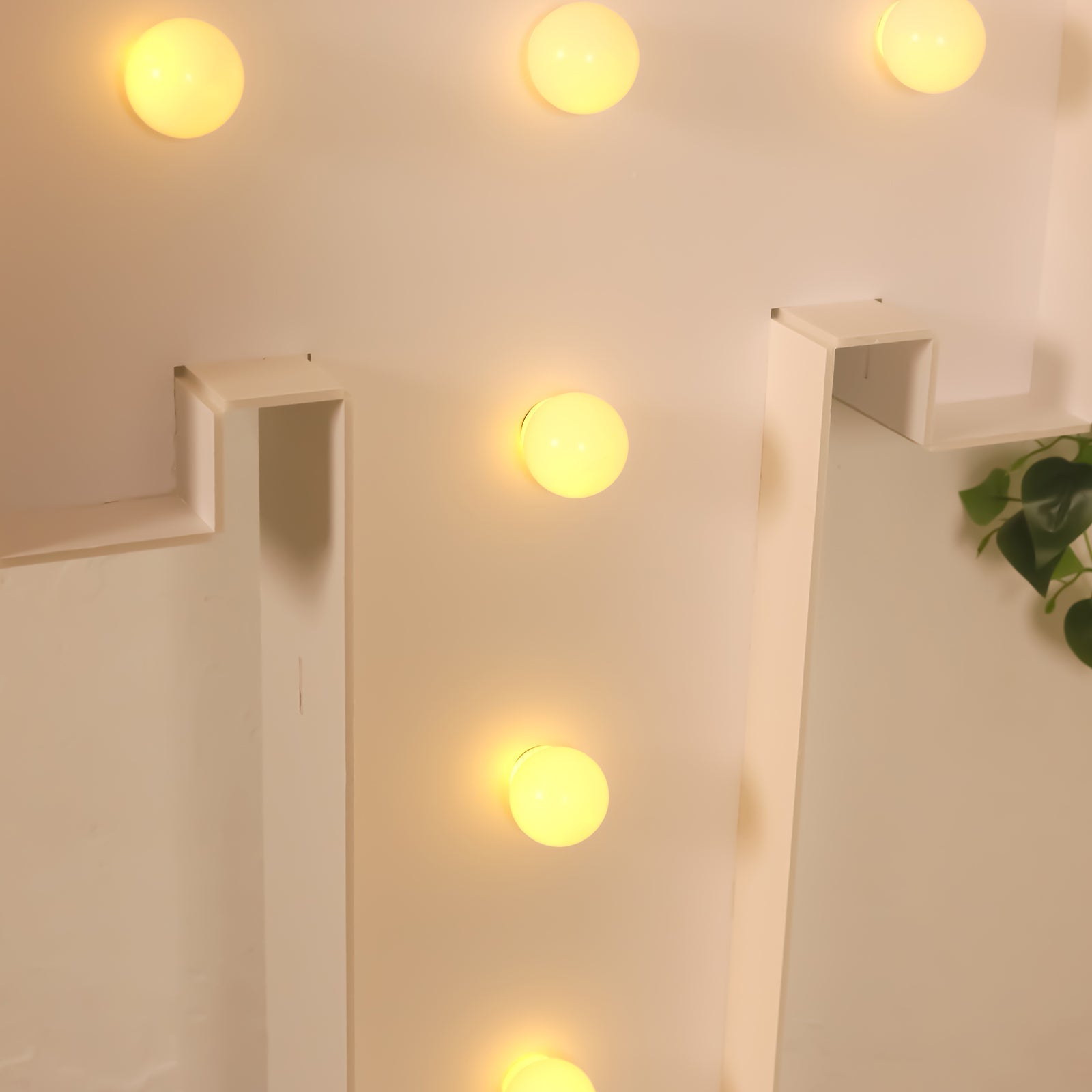 Giant LED Marquee Light Up Letter "T", White 4ft Pre-Cut Foam Board with 10 Warm White Battery Operated LEDs, Glue Gun and Sticks