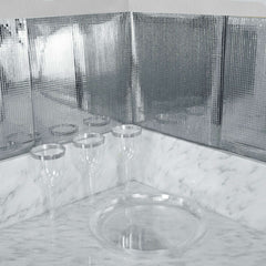 10 Pack 10 Sq ft Silver Peel and Stick Backsplash, Mosaic Mirror Wall Tiles
