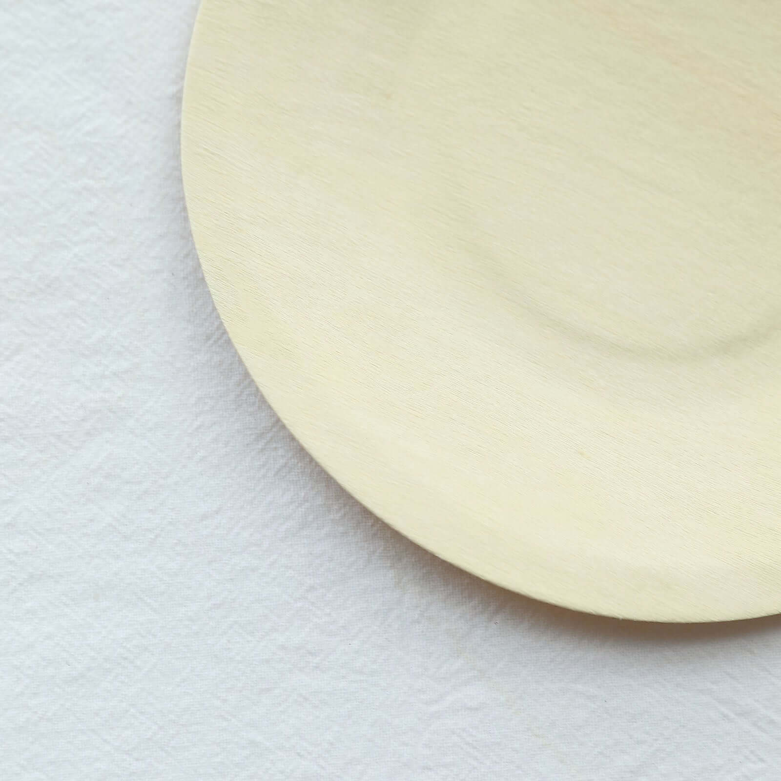 25-Pack Birchwood 6" Round Dessert, Appetizer Plates - Natural Eco Friendly Wooden Disposable Plates for Farmhouse-Style Events, Parties & Gatherings