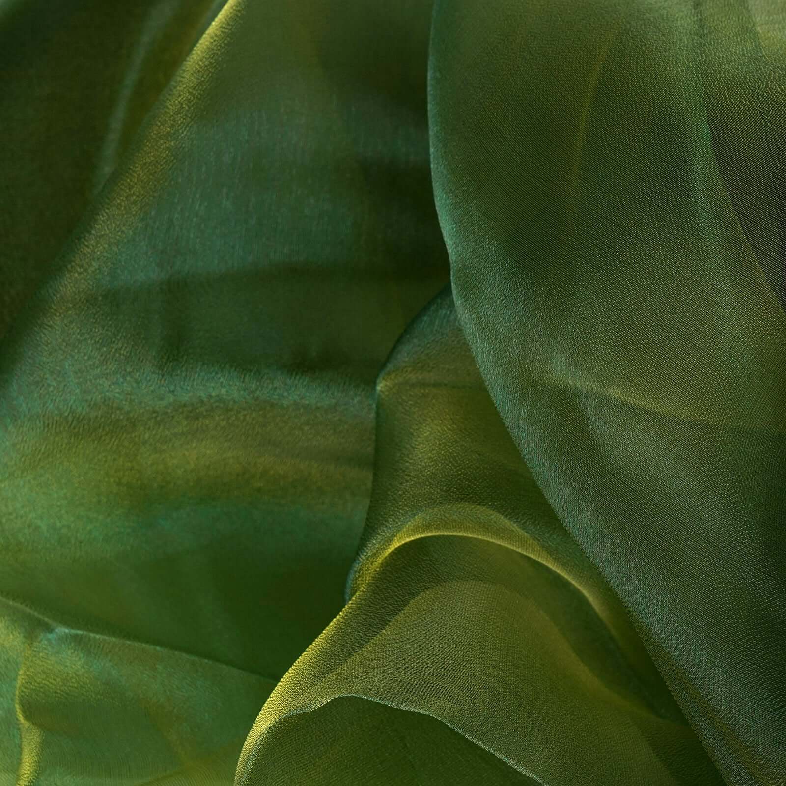 12"x10yd Olive Green Sheer Chiffon Fabric Bolt, DIY Voile Drapery Fabric