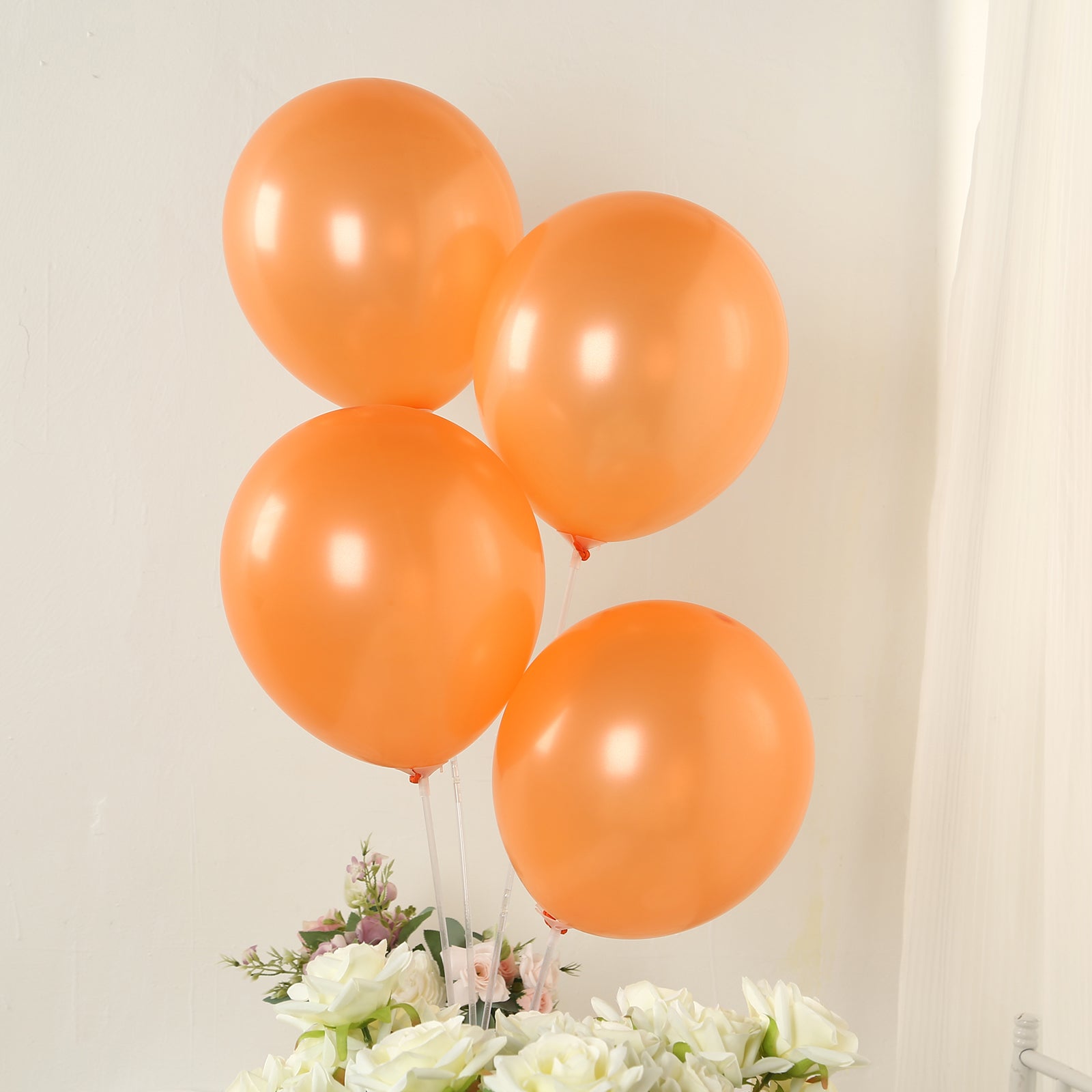 50 Pack Orange Biodegradable Balloons, 12" Thickened Extra Strong Eco-friendly Latex Helium Party Balloons