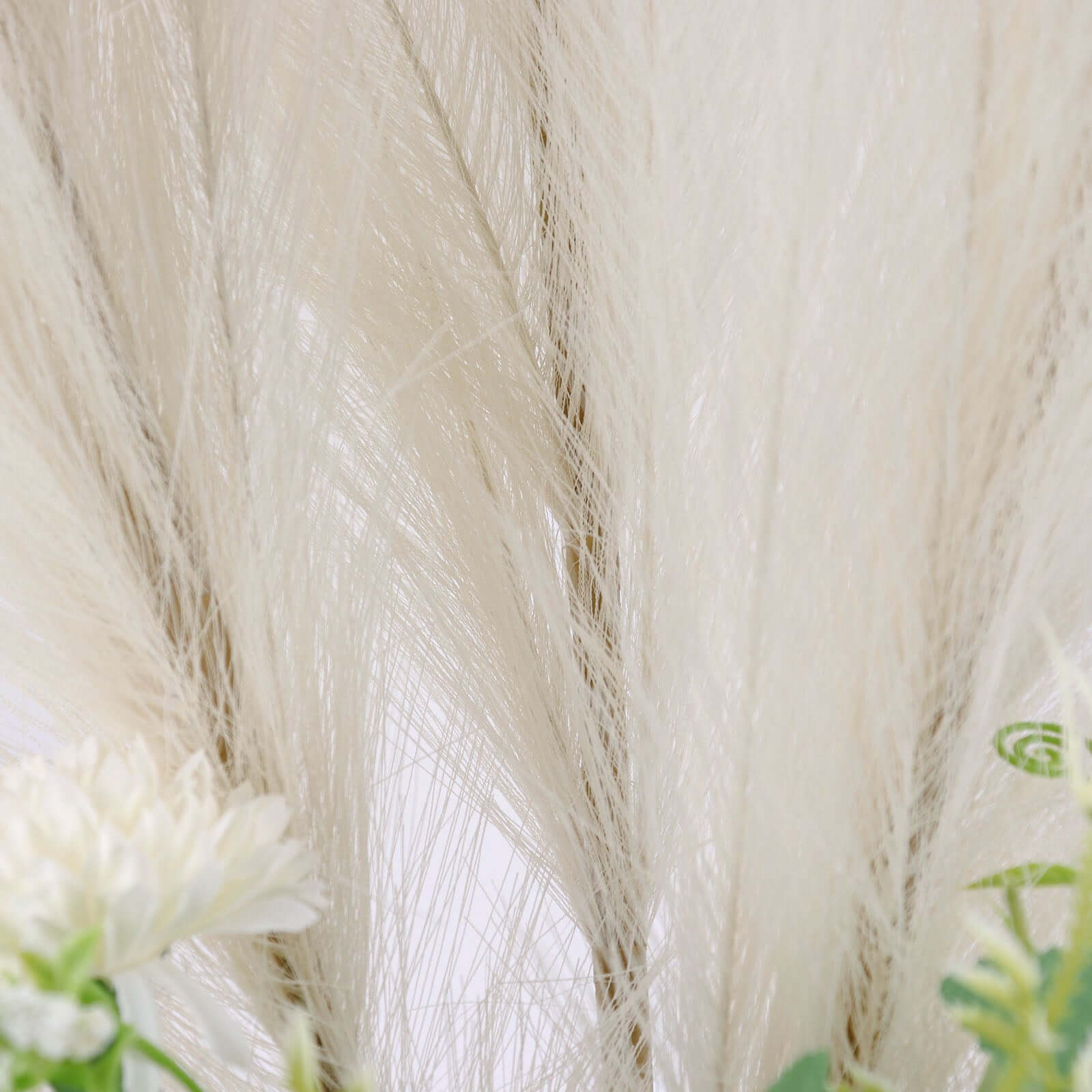 3 Stems Artificial Pampas Grass Decor Cream - Soft Realistic Faux Ornamental Grass Branches for Rustic Boho Chic Backdrops Floral Styling & Vase Displays 44"