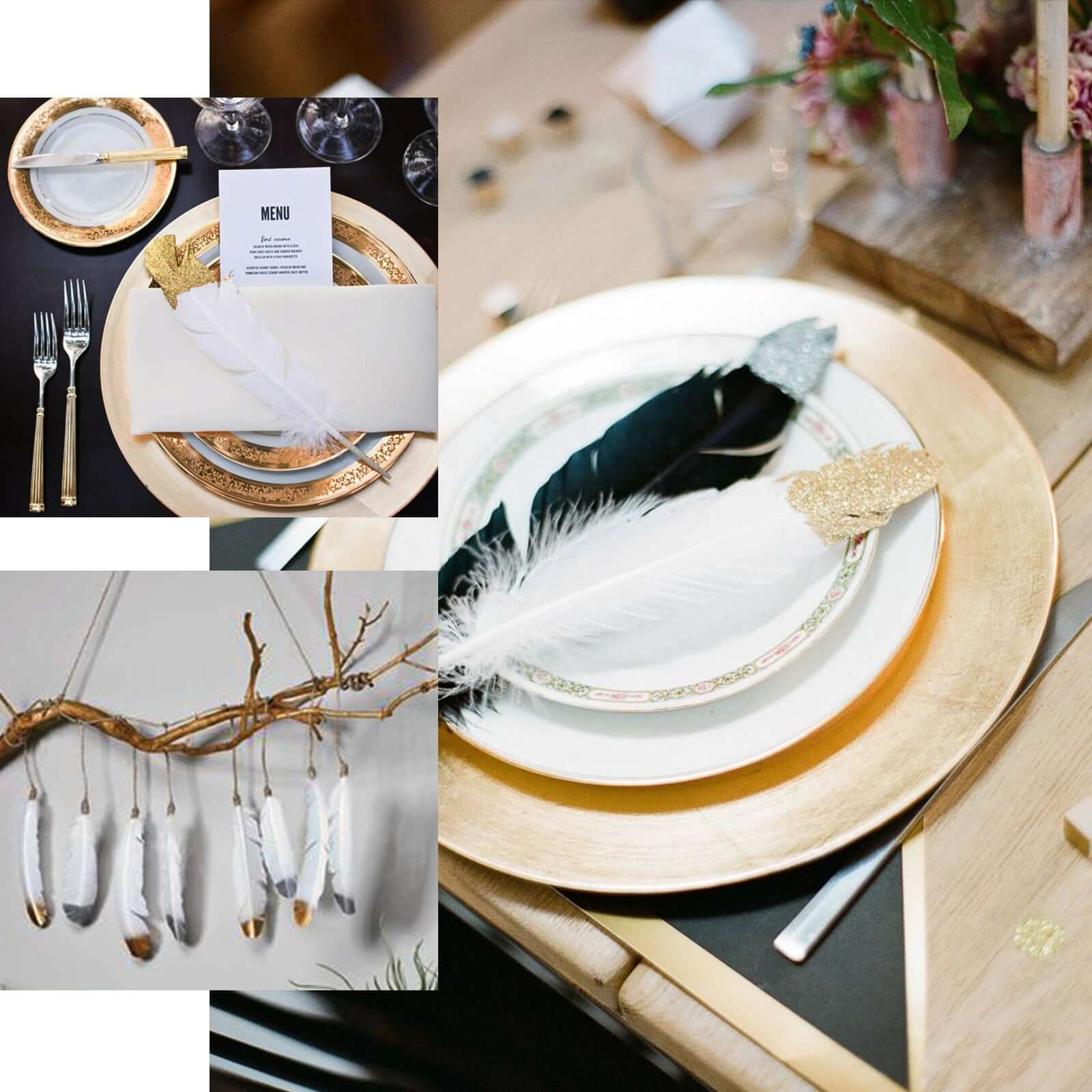 30-Pack Turkey Feathers Craft Feathers Glitter Gold Tip Mint - Decorative Feathers for DIY Party Projects