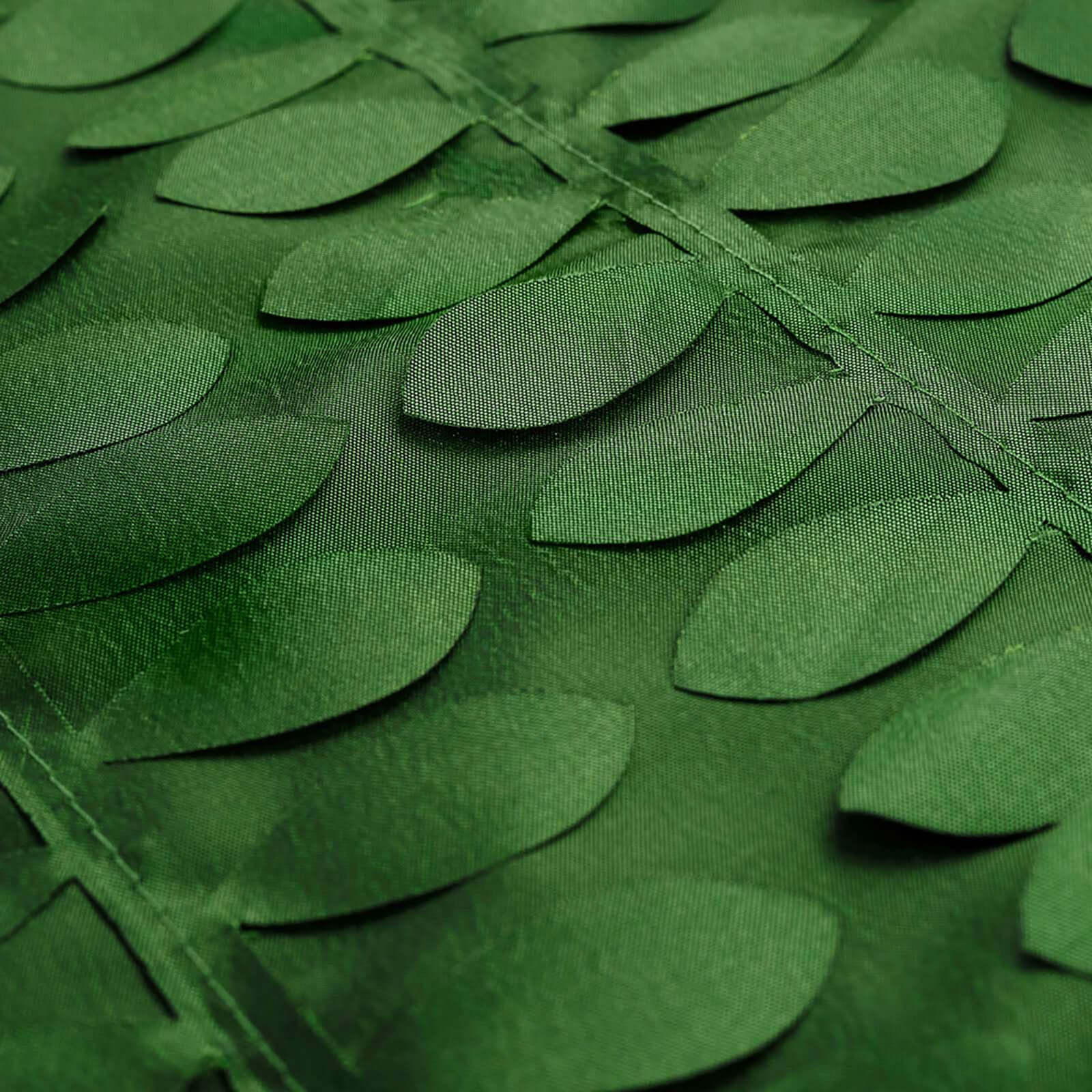 Taffeta 90"x90" Table Overlay Square Tablecloth Green - Leaf Petal Design for Stylish Celebrations