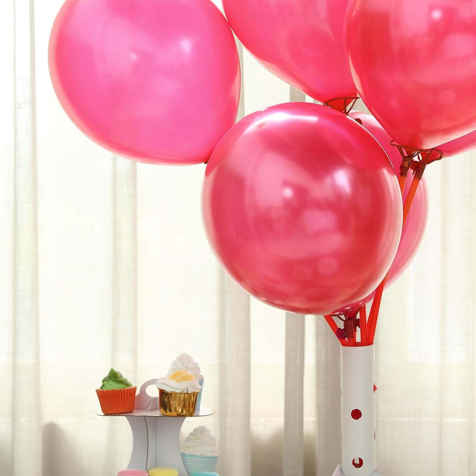 25 Pack 12" Shiny Pearl Wine Latex Helium, Air or Water Balloons