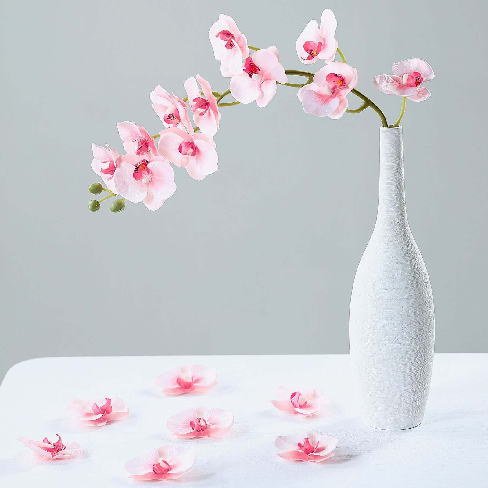 20 Silk Artificial Orchids Flower Heads Pink - Versatile Floral Accents for DIY Floral Arrangements Corsages & Event Decor 4"