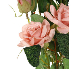 2 Stems 38" Tall Dusty Rose Artificial Silk Rose Flower Bouquet Bush