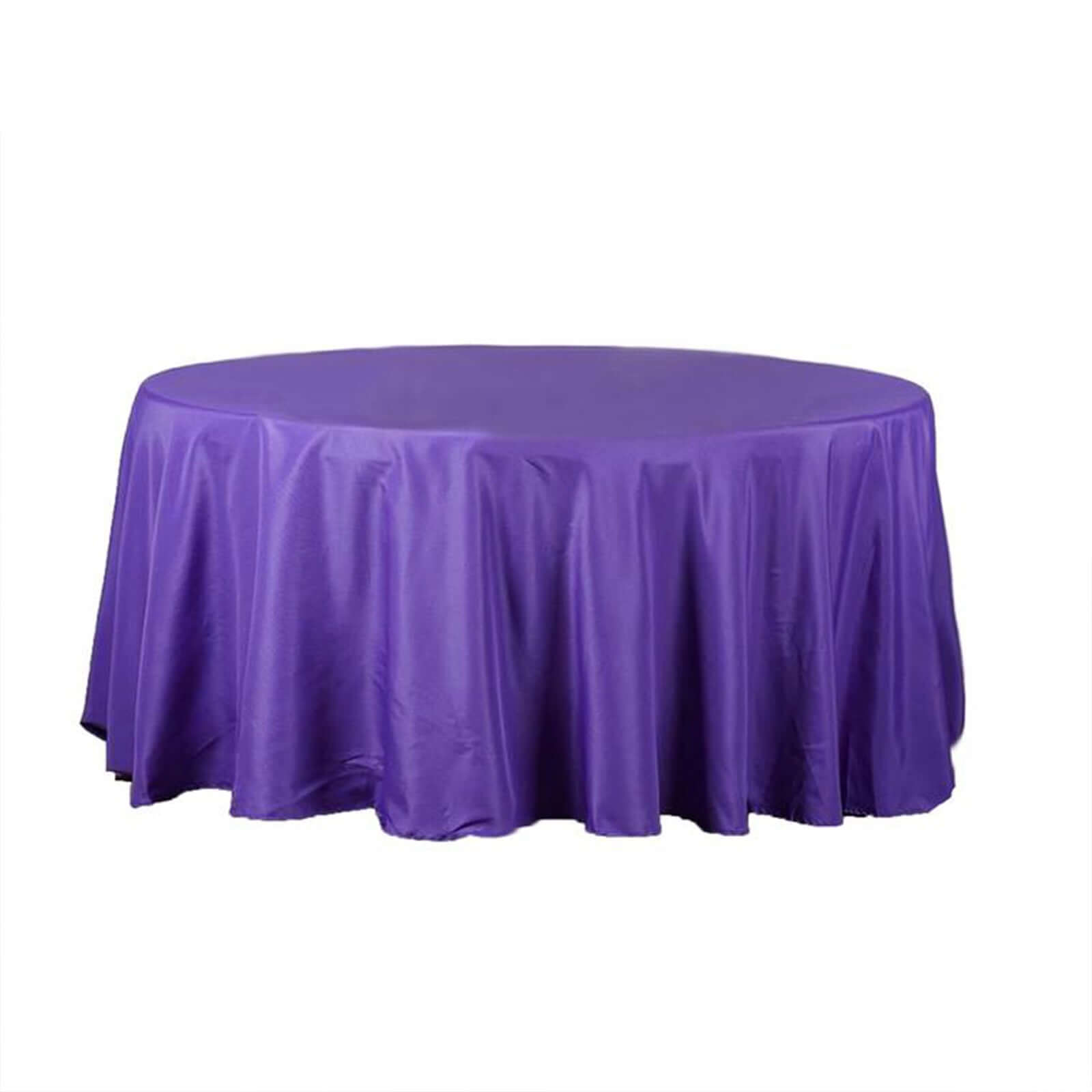 Polyester 108" Round Tablecloth Purple - Wrinkle-Resistant Table Cover
