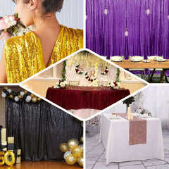 54"x4 Yards Purple Sequin Fabric Bolt, Sparkly DIY Craft Fabric Roll