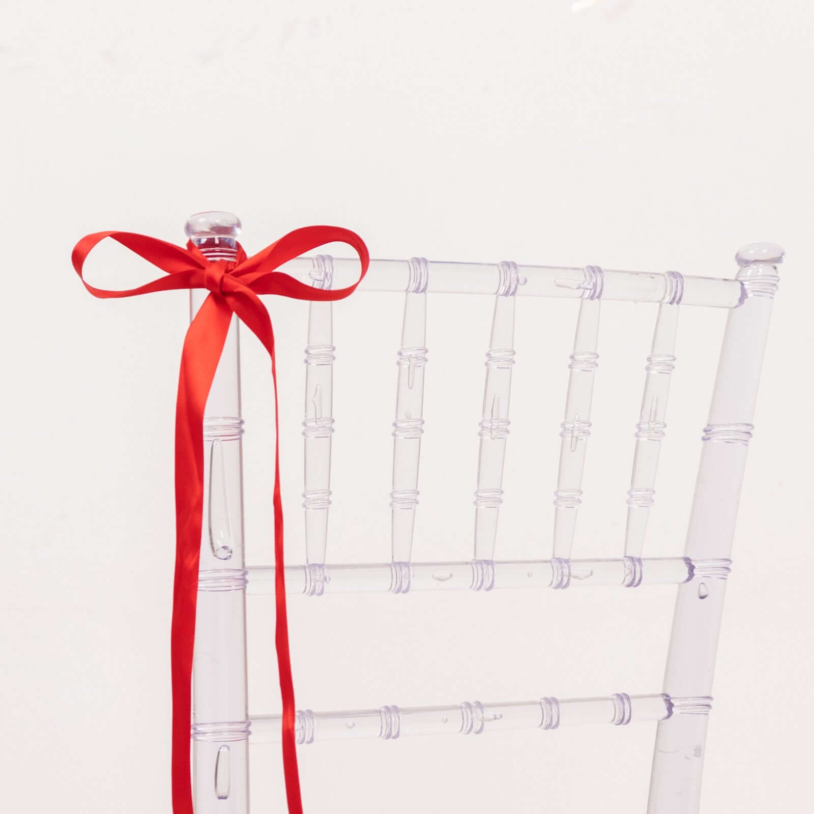 100 Yards 7 8" Red Single Face Decorative Satin Ribbon