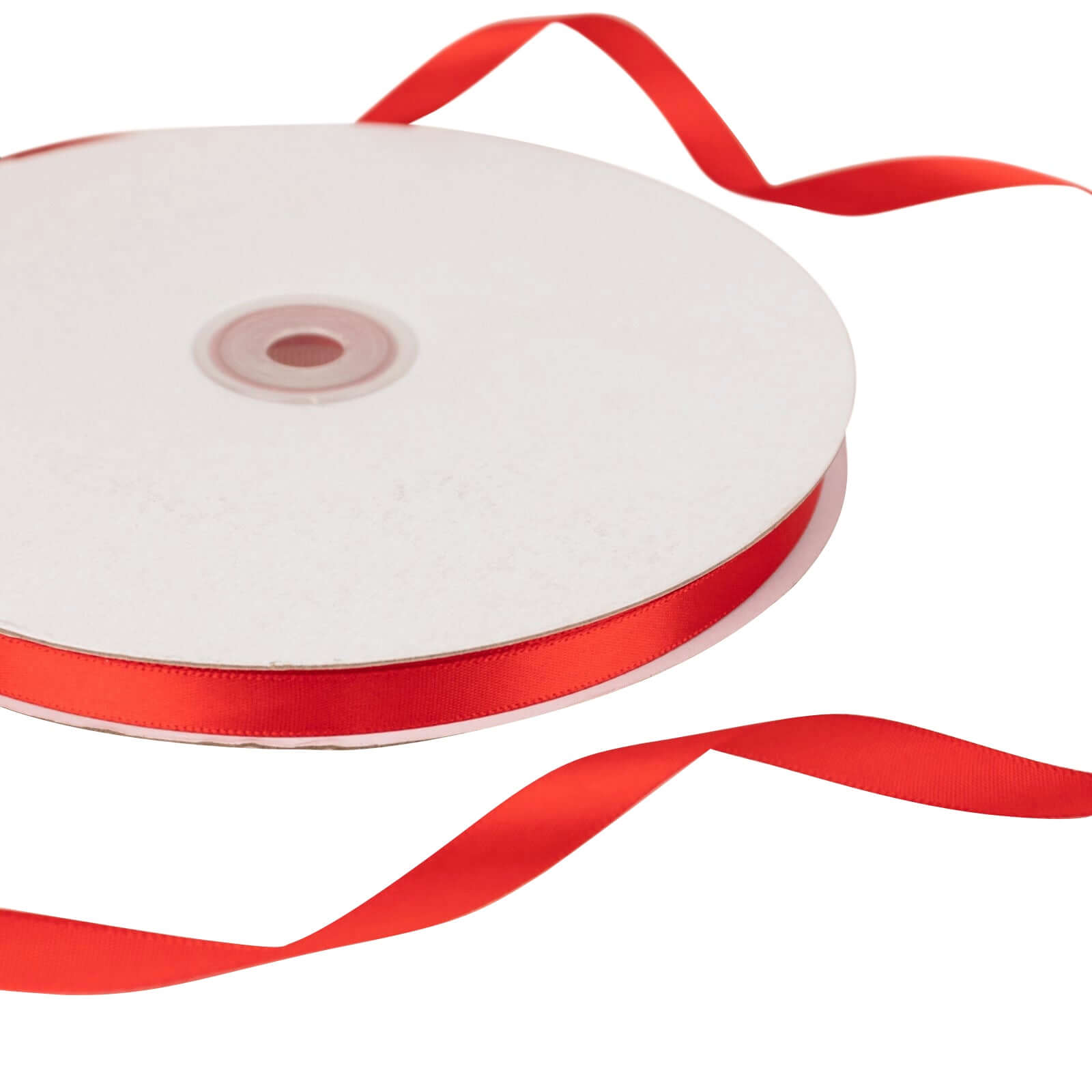 100 Yards 3 8" Red Single Face Decorative Satin Ribbon