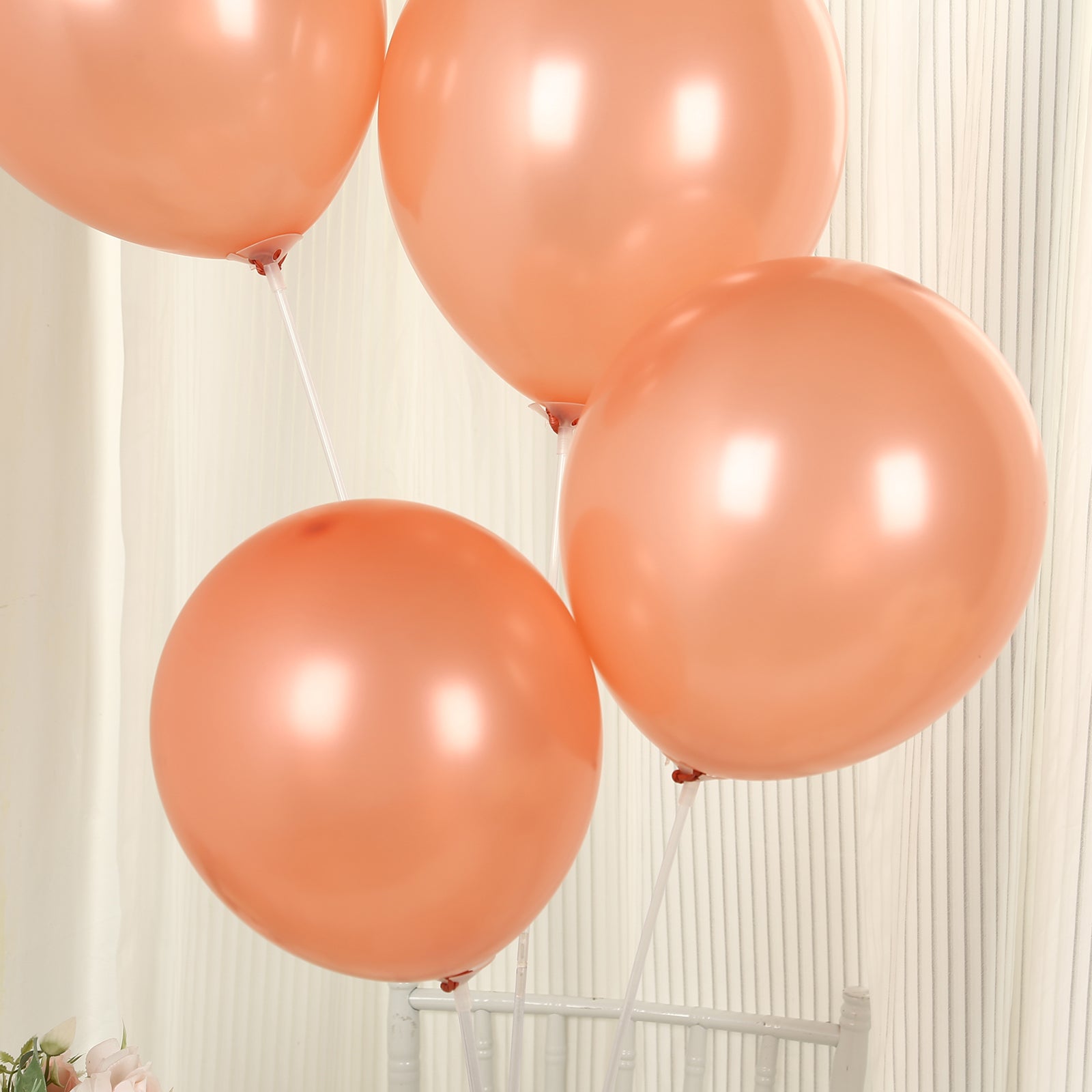 50 Pack Rose Gold Biodegradable Balloons, 12" Thickened Extra Strong Eco-friendly Latex Helium Party Balloons
