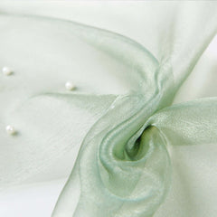 12"x10yd Sage Green Sheer Chiffon Fabric Bolt, DIY Voile Drapery Fabric
