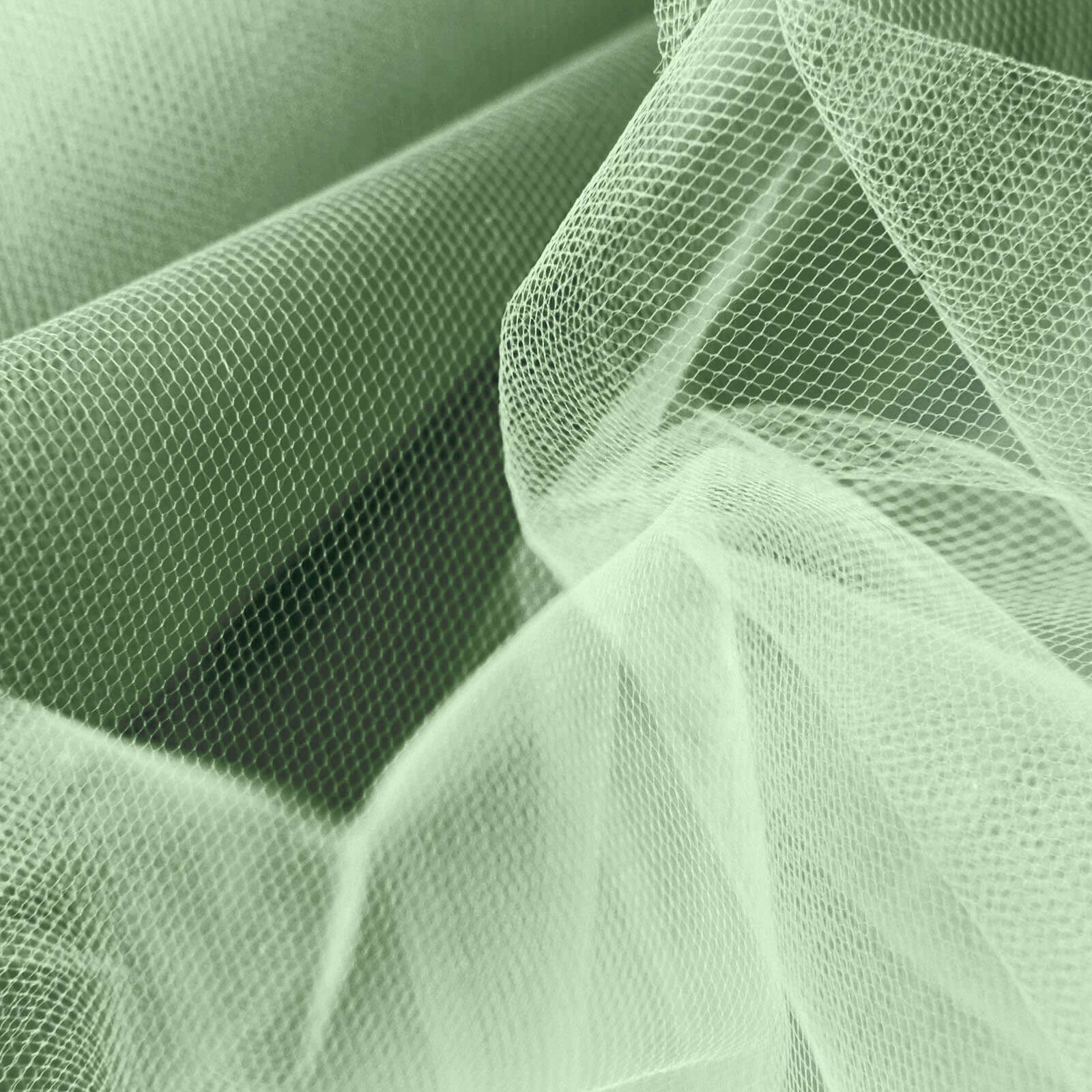 6"x100 Yards Sage Green Tulle Fabric Bolt, Sheer Fabric Spool Roll For Crafts