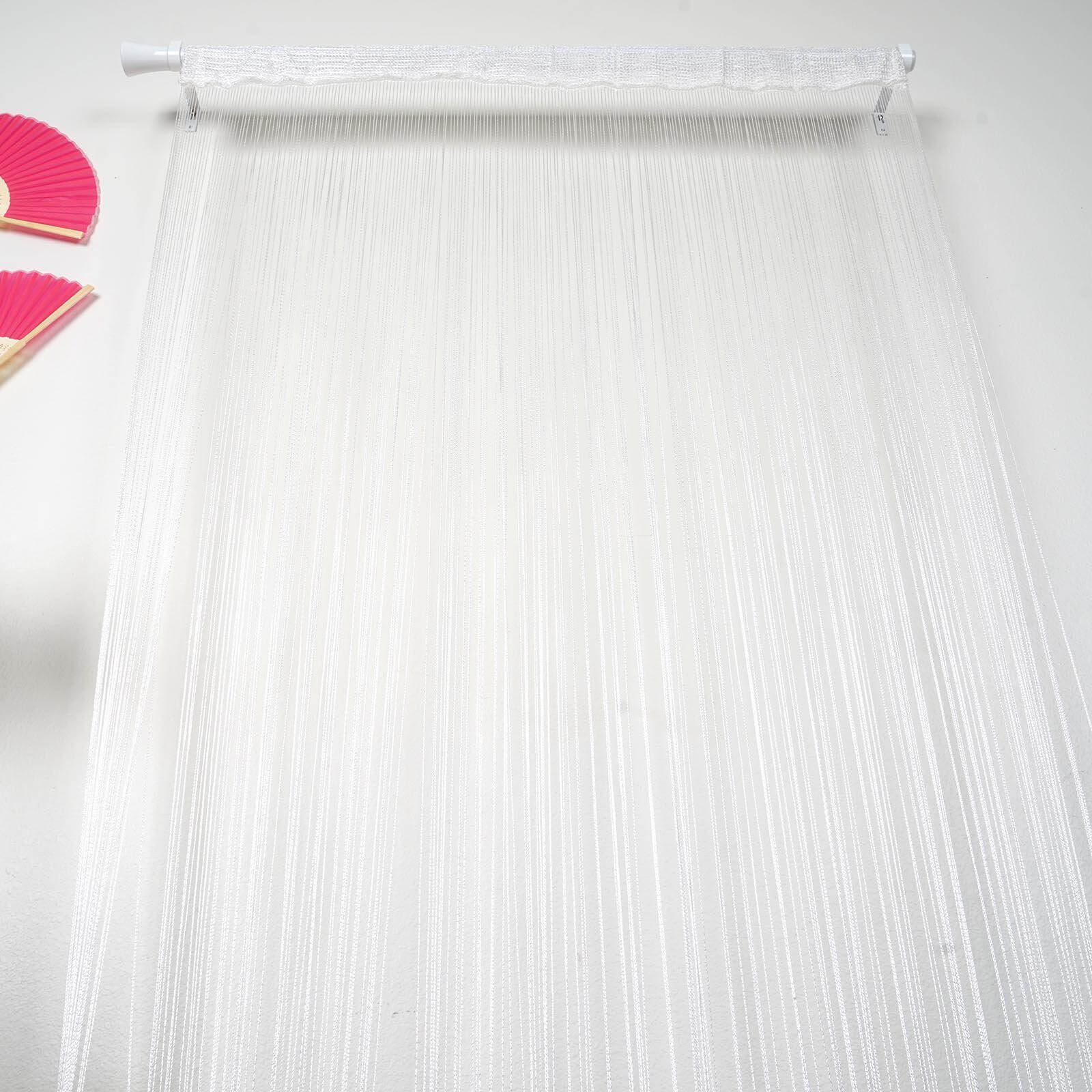 12ft Long White Silk String Tassels Backdrop Party Curtains