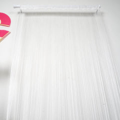 12ft Long White Silk String Tassels Backdrop Party Curtains
