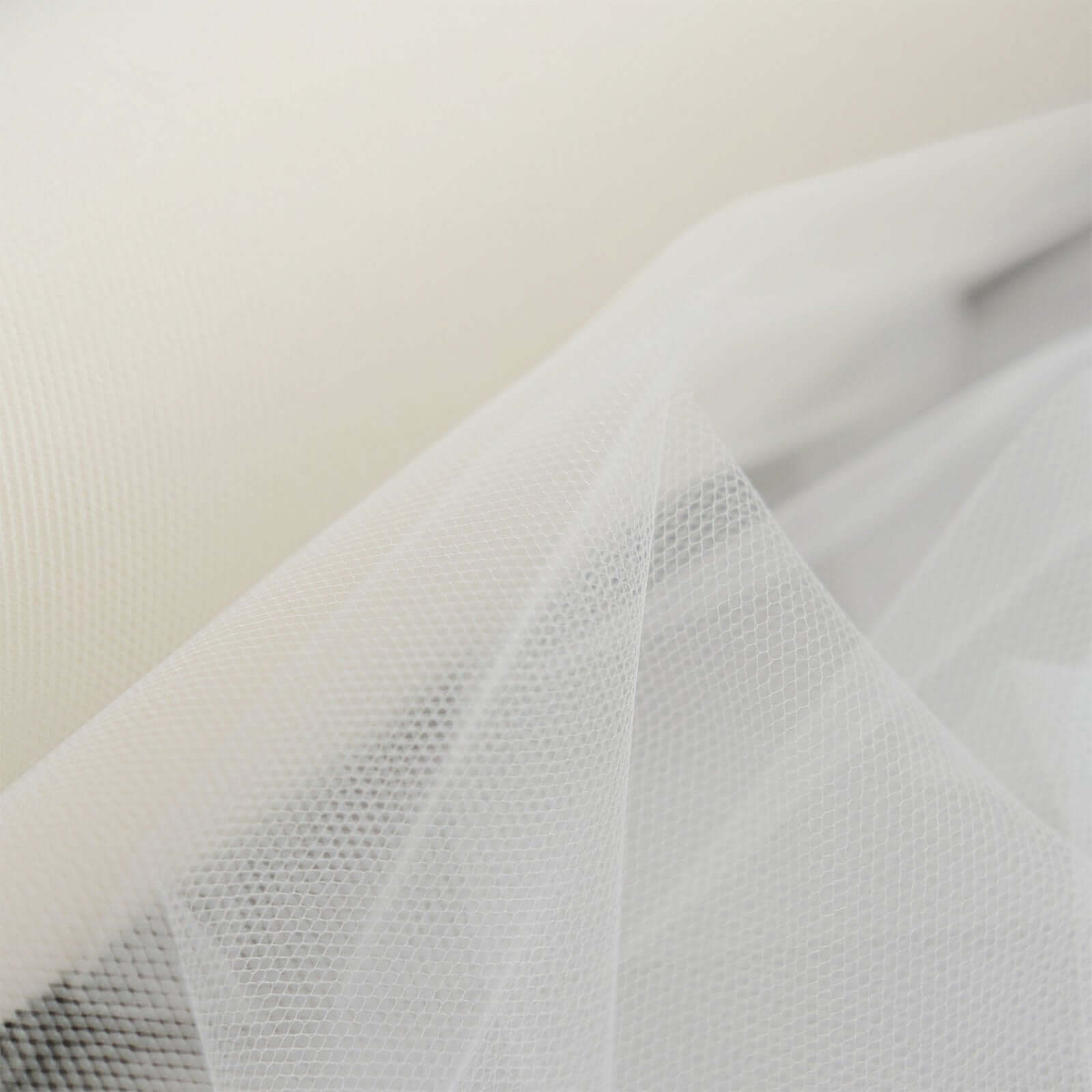 18"x100 Yards Ivory Tulle Fabric Bolt, Sheer Fabric Spool Roll For Crafts