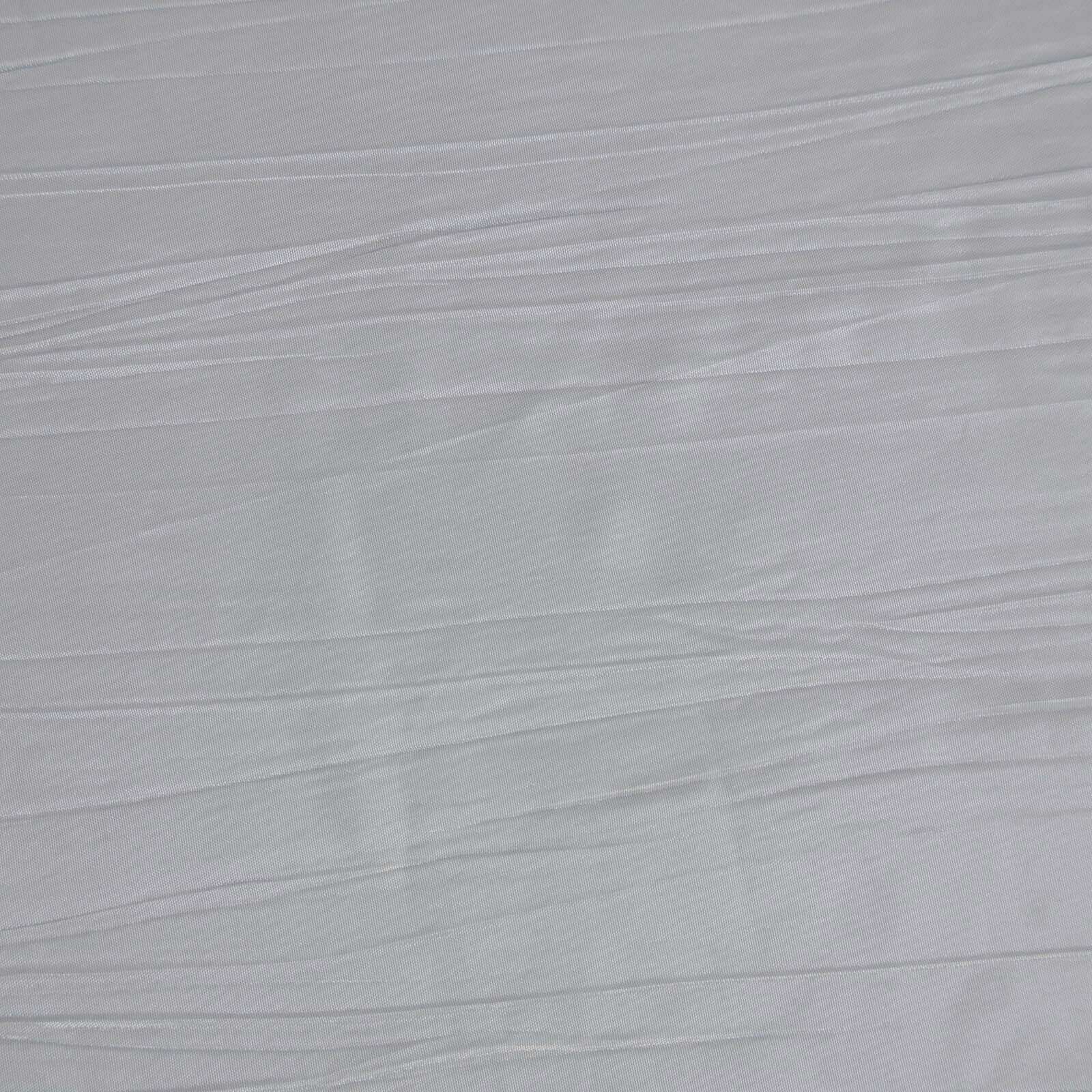 Taffeta 120" Round Tablecloth Silver - Seamless Accordion Crinkle Table Cover