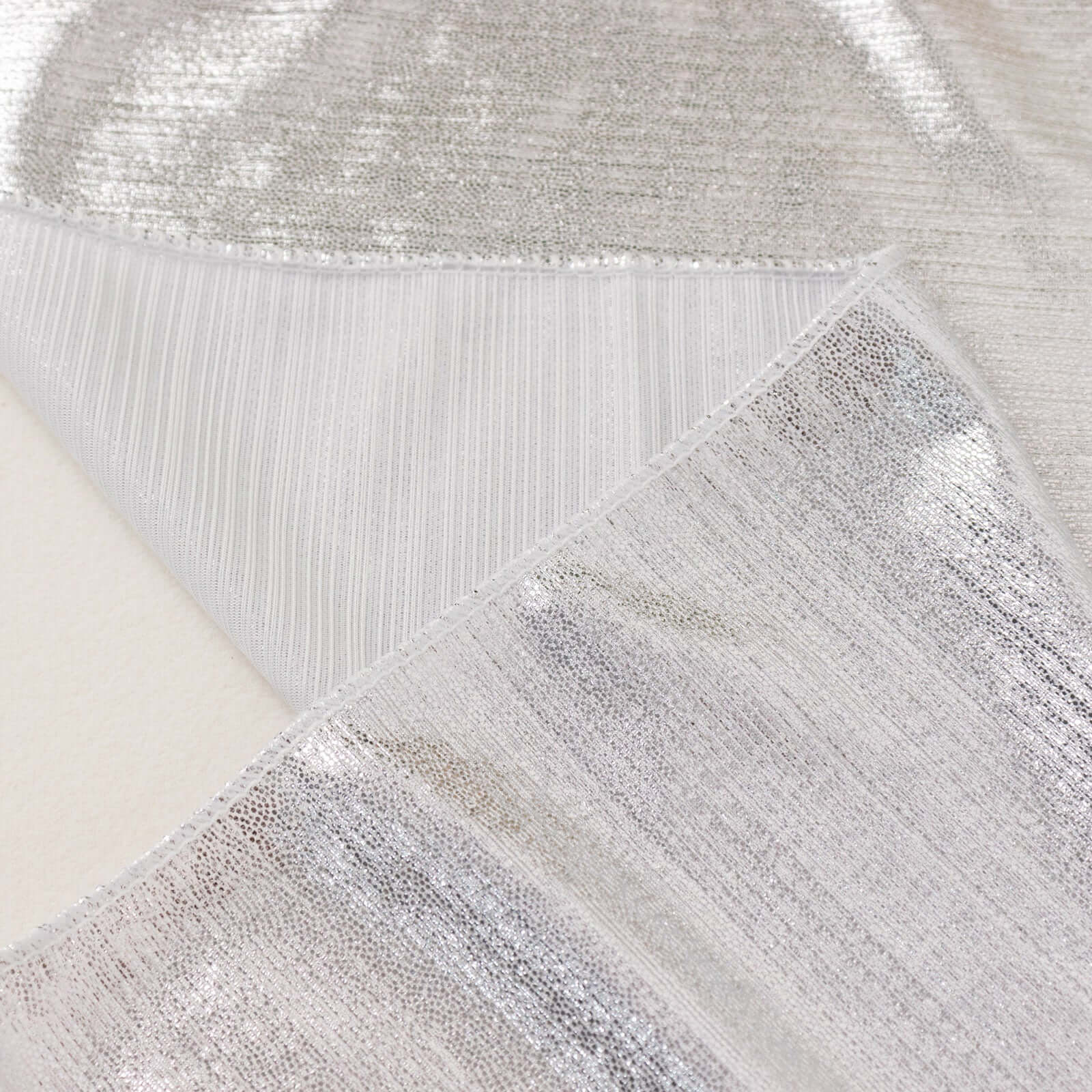 5 Pack Polyester 20"x20" Napkins Silver Shimmer Sequin Dots - Luminous Cloth Napkins