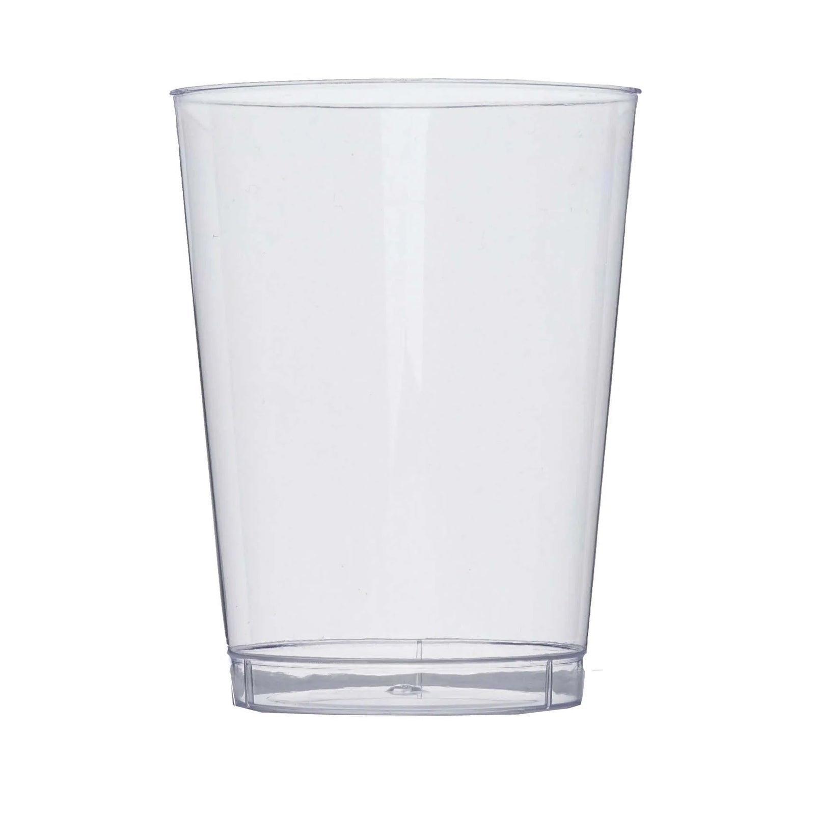 25-Pack Plastic Tumbler Cups Clear - Stylish Disposable Party Glasses 10oz