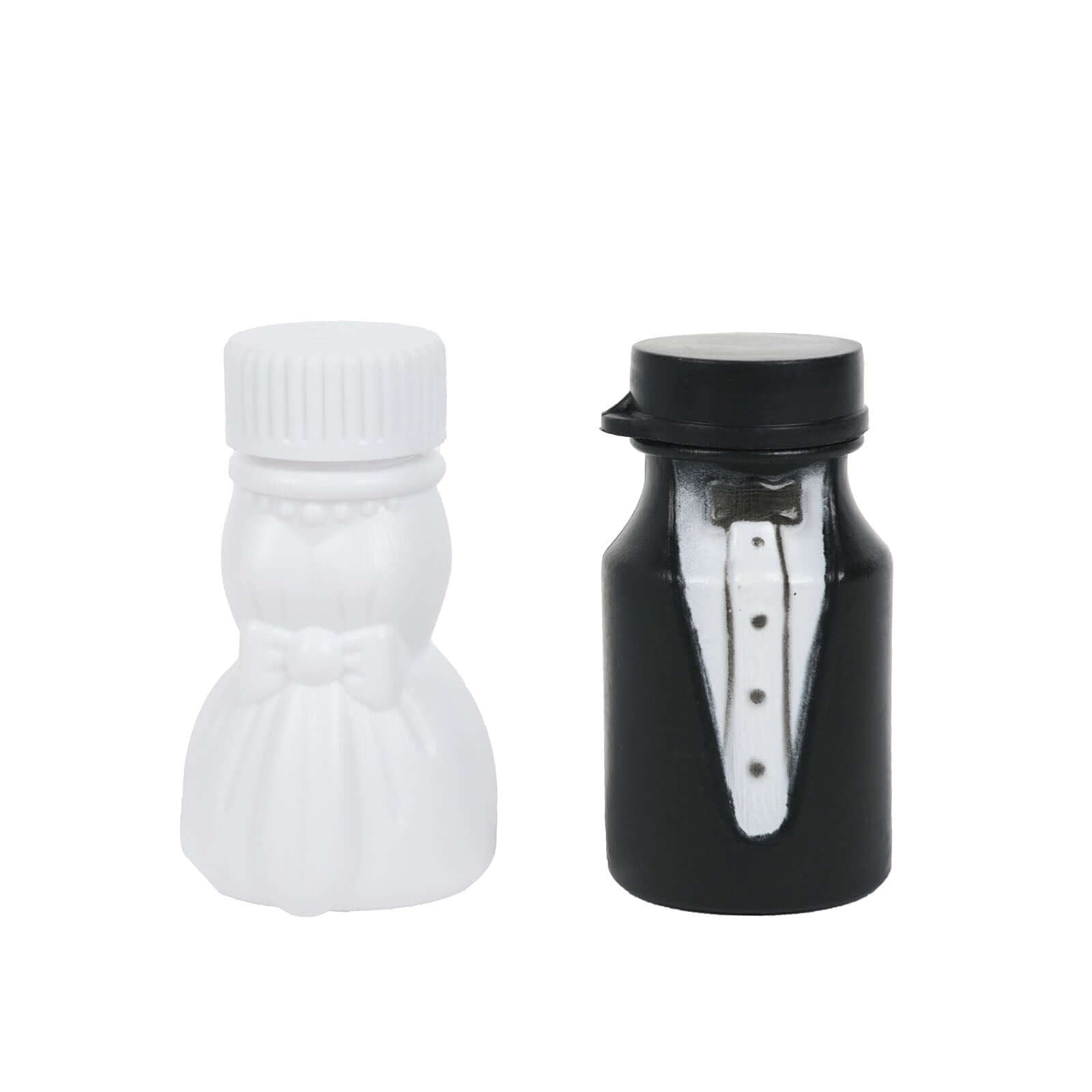 24 Pack Bride and Groom 2" Soap Bubble Bottles Wedding Party Favors, Prefilled Favor Bubbles