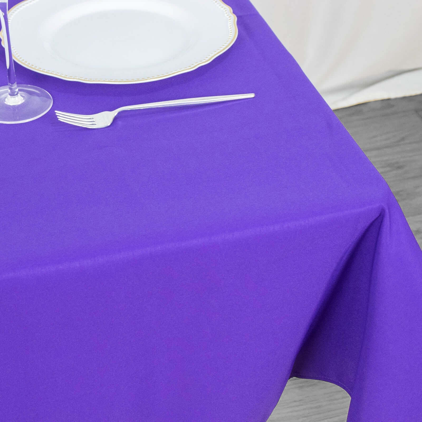 Premium Polyester 54"x54" Square Tablecloth Purple - 220GSM Stain and Wrinkle-Resistant Table Cover