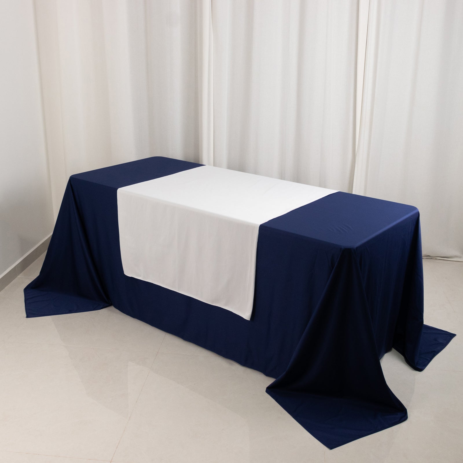 Wide Premium Polyester 36"x72" Table Runner White - Sublimation Printable Banner for Customized Event Branding