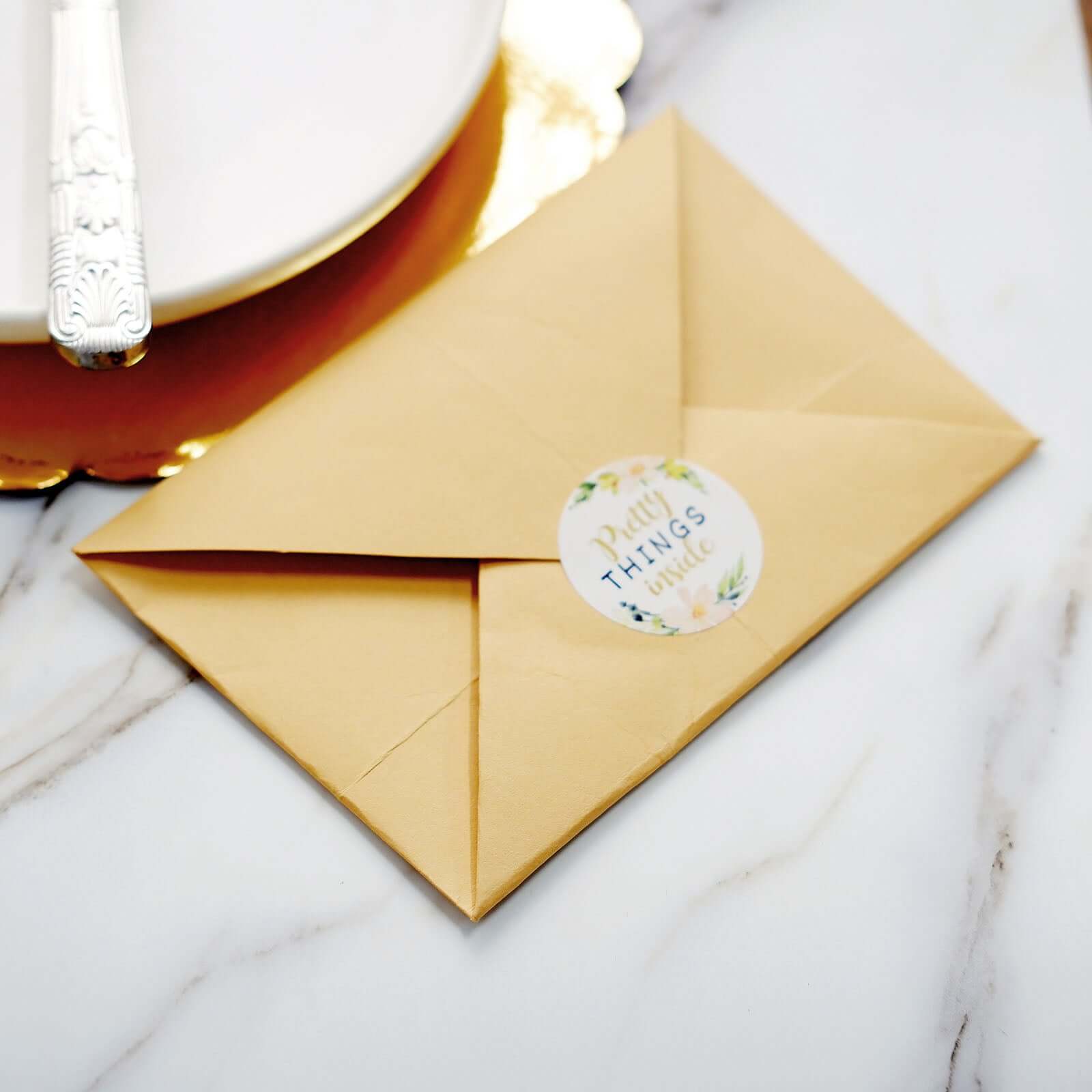 500Pcs 1.5" Thank You Themed Assorted Text Floral Stickers Roll, Labels For DIY Envelope Seal - Round