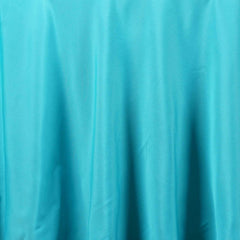 Polyester 108" Round Tablecloth Turquoise - Wrinkle-Resistant Table Cover