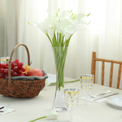 20 Stems 14" White Artificial Poly Foam Calla Lily Flowers