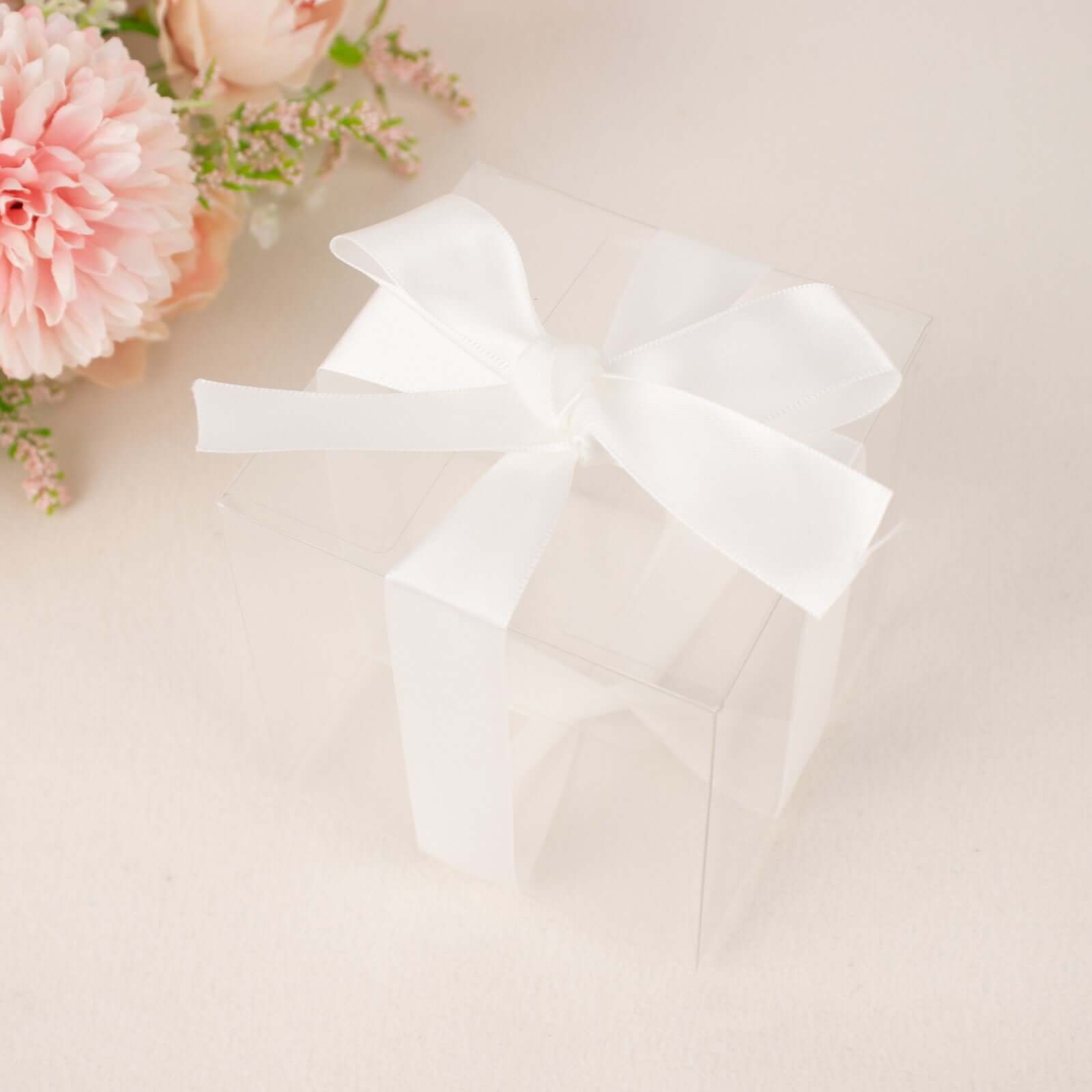 100 Yards 7 8" White Single Face Decorative Satin Ribbon