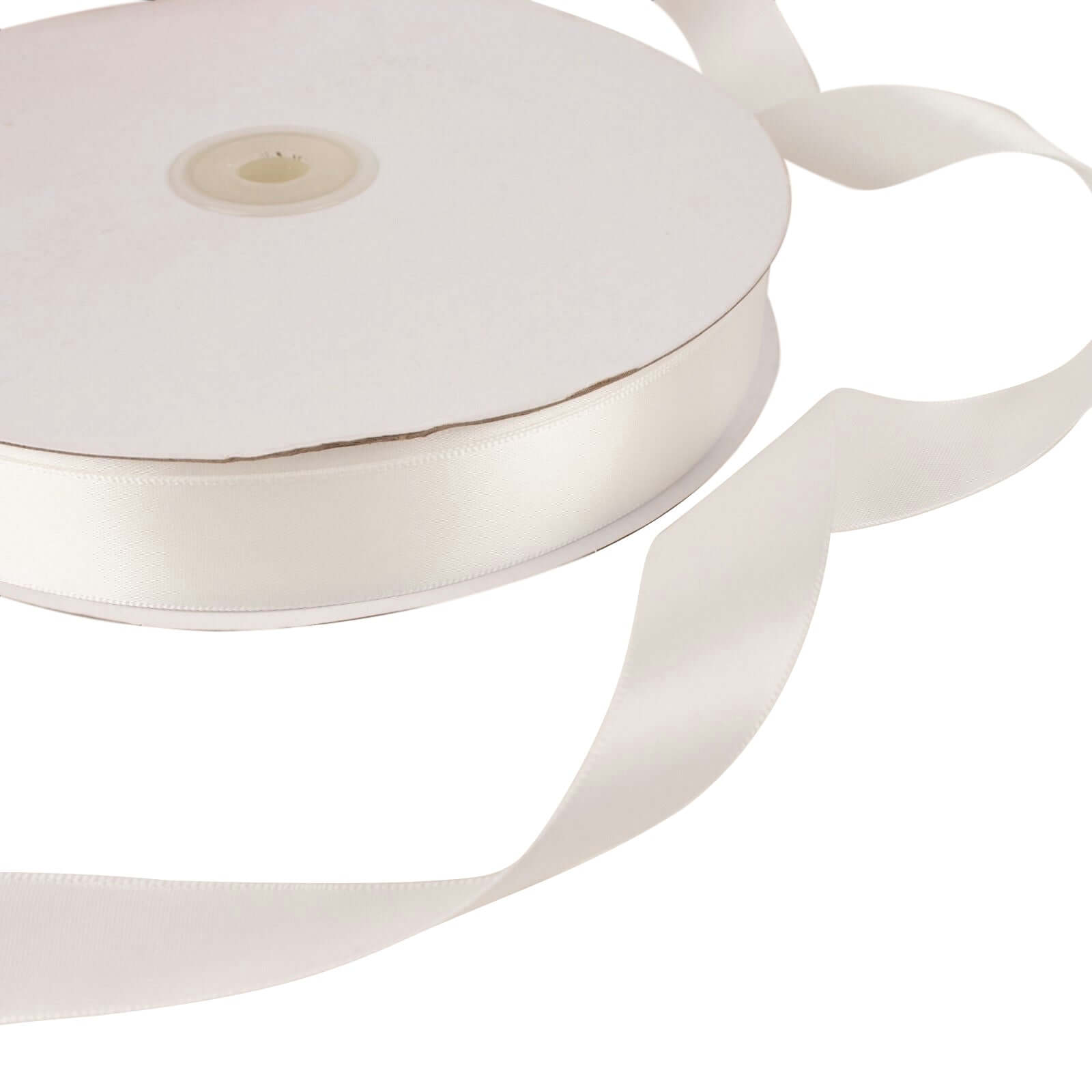 100 Yards 7 8" White Single Face Decorative Satin Ribbon