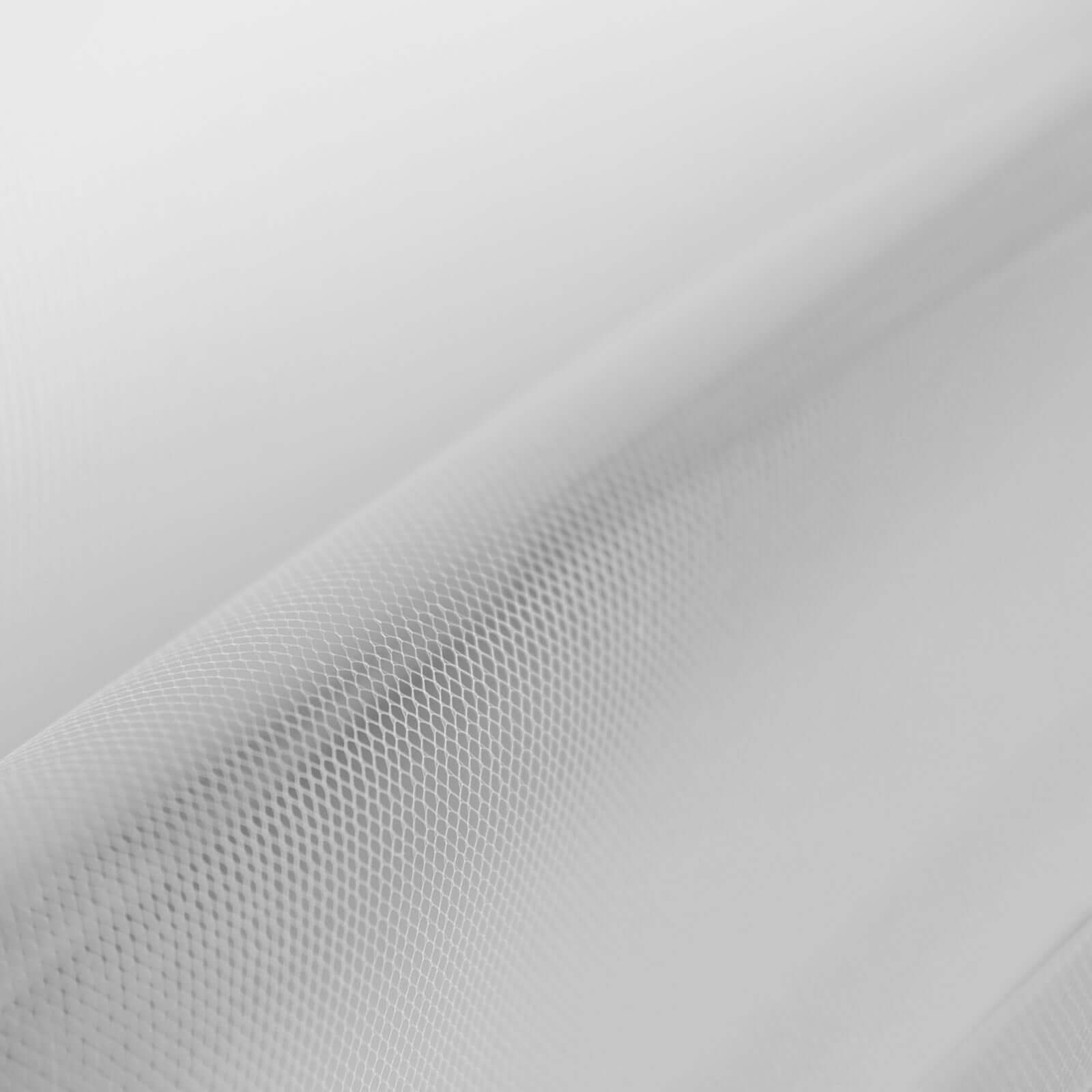 12"x100 Yards White Tulle Fabric Bolt, Sheer Fabric Spool Roll For Crafts