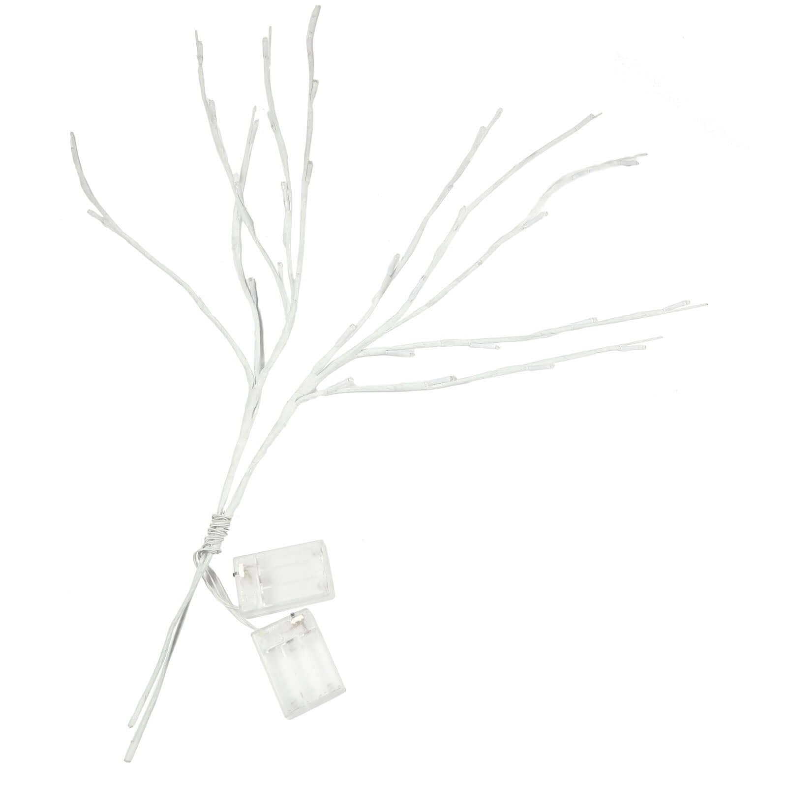 3-Pack LED Lighted Branches Artificial White - Warm White Tree Twig Lights with 60 Bright LED Bulbs 28.5"