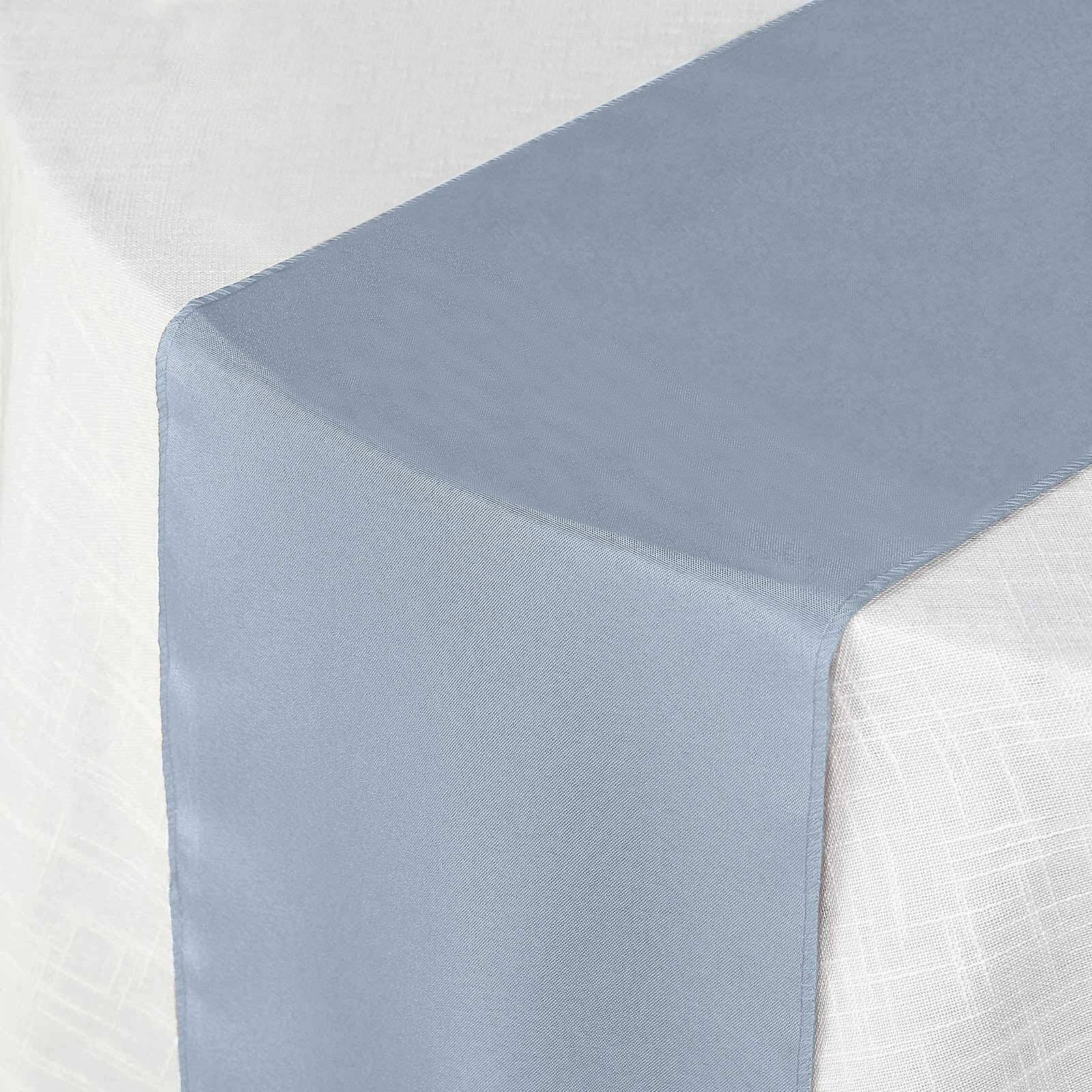 Polyester 12"x108" Table Runner Dusty Blue - Durable & Wrinkle-Resistant Table Decor