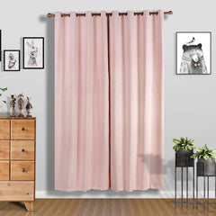 2 Pack Blush Embossed Thermal Blackout Soundproof Curtain Panels, 52"x108" With Chrome Grommet Window Treatment